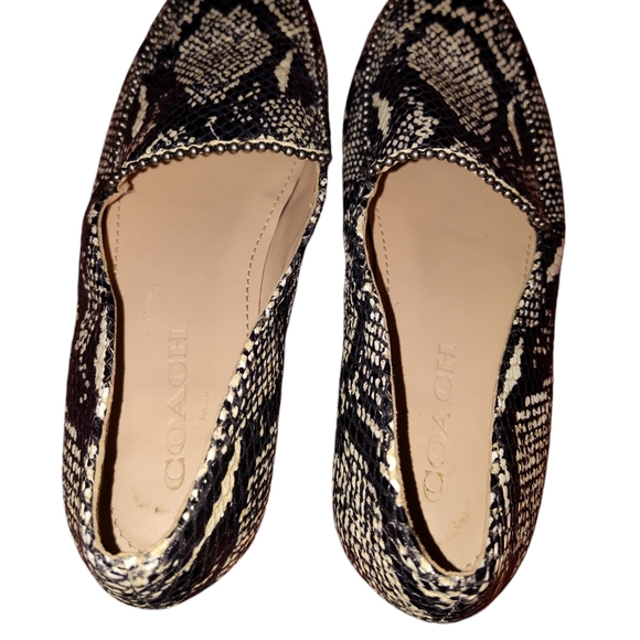 Coach Harper Snake Print Studded Loafers size 8 - Picture 12 of 16